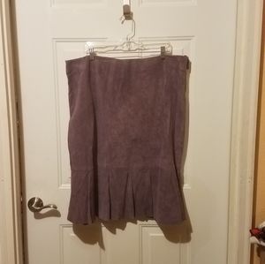 Ideology 20w purple leather skirt